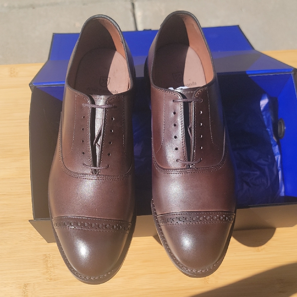 NEW 9 3E Allen Edmunds Brown Fifth Avenue Dress Shoe